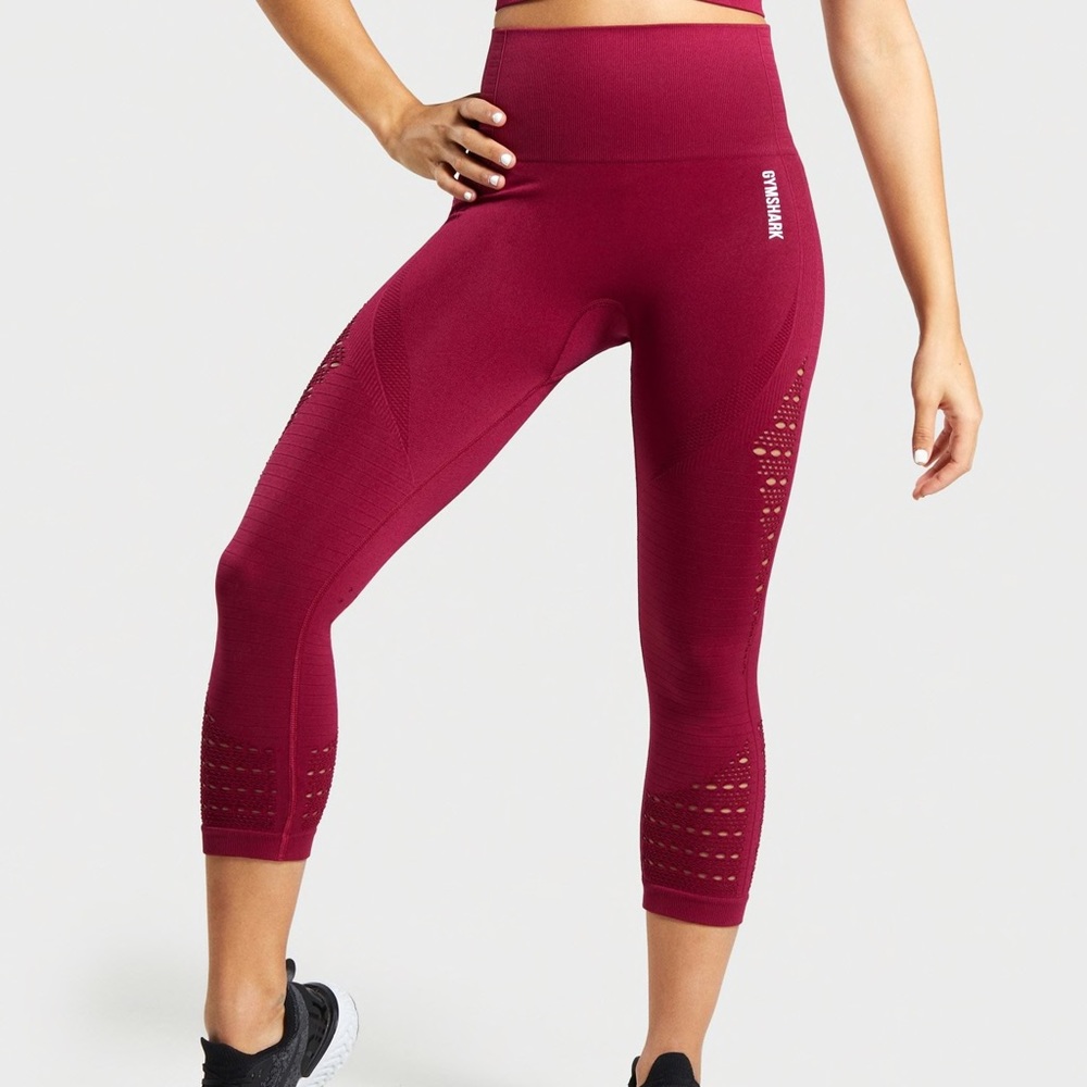 GYMSHARK WOMENS
ENERGY+ SEAMLESS CROPPED LEGGINGS